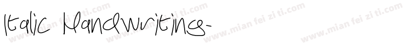 Italic Handwriting字体转换